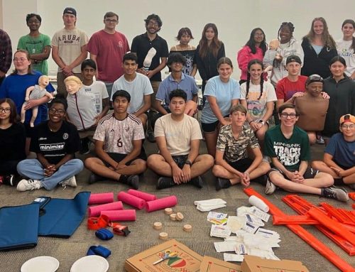 High School Students learning life saving CPR Skills!